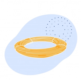 Канат грузовой оцинкованный 47.5 мм 6х19 (1+6+6/6) + 1 ГОСТ 2688-80