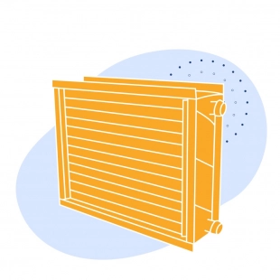 Калорифер паровой 83.2 кВт±8% 4000 м3/ч 16.71 м2±1.5%