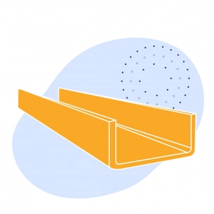 Швеллер стальной гнутый равнополочный 300х100х8 мм 09Г2С ГОСТ 8278-83