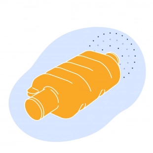 Судовой глушитель 500х3170х2980х740х3 мм