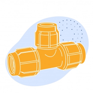 Тройник ПНД переходной 125x110 мм