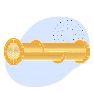 Трубная система подогревателя пароводяного 232 шт 2000 мм 1.99 Гкал/час 103.5 т/час 21.2 м2