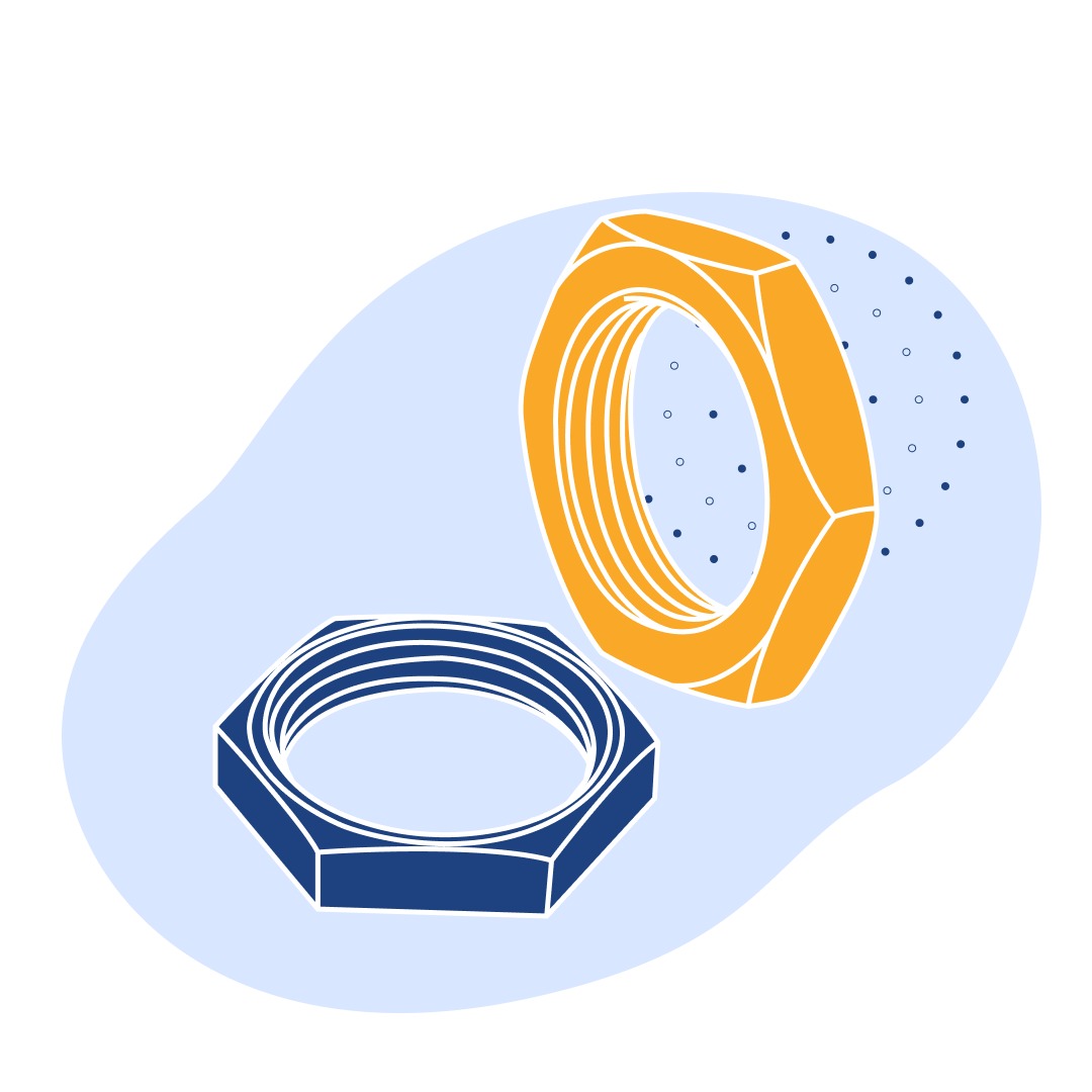 Контргайка оцинкованная ДУ 40 мм ст25