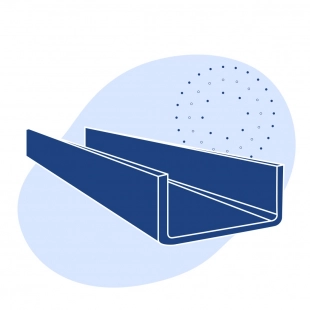 Швеллер стальной гнутый равнополочный 300х100х8 мм 09Г2С ГОСТ 8278-83