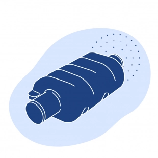 Судовой глушитель 500х3170х2980х740х3 мм