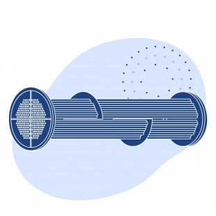 Трубная система подогревателя пароводяного 232 шт 2000 мм 1.99 Гкал/час 103.5 т/час 21.2 м2
